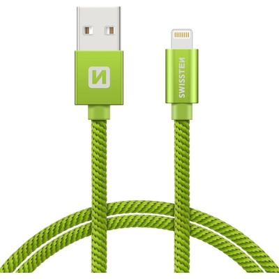 Swissten 71523207 datový Textile Usb / Lightning, 1,2m, zelený