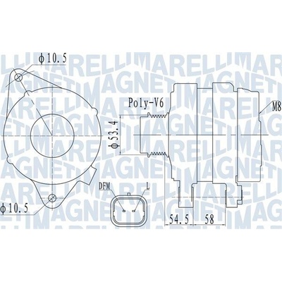 generátor MAGNETI MARELLI 063732142010