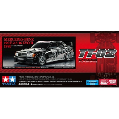 Tamiya Mercedes-Benz 190 E 2.5-16 EVO II 1991 TT-02 Chassis stavebnice 1:10