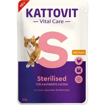 Kattovit Vital Care Sterilised kuracie 85 g