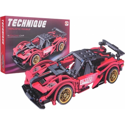 mamido Technická stavebnica pretekárske auto 488 ks 1:18 červené