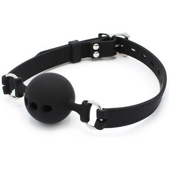 Kiotos Silicone Ball Gag with Holes Black