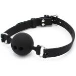 Kiotos Silicone Ball Gag with Holes Black