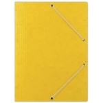 DONAU FOLDER WITH ELASTIC BAND A4 3-WING 390GSM YELLOW (8643080-11PL)