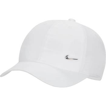 Nike Юношеска шапка с козирка Nike Met Swoosh Cap Junior - White