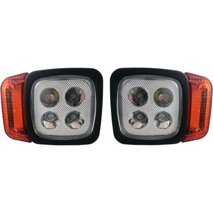  Комплект LED Фарове с Мигач, Подходящ за Трактор, Комбайн, Багер, Снегорин и др - 4 диода (12W, 1000 lm за всяка светлин