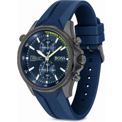 HUGO BOSS Мъжки часовник Hugo Boss Globetrotter 1513821, Хронограф, Син (HB1513821)