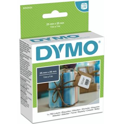 DYMO ŠTÍTKY, "LW" 25X25 MM, 750 KS, VIACÚČELOVÉ
