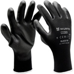 Würth Монтажни ръкавици Würth BLACK PU №7, 1 чифт
