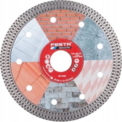 Turbo kotouč Festa Diamond Ø 125 x 1,4 x 22,2 mm, FESTA INDUSTRY