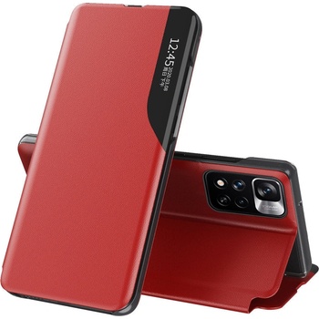 HQWear Елегантен кейс Eco Leather View Case за Poco M4 Pro 5G, Червен (9145576241431)