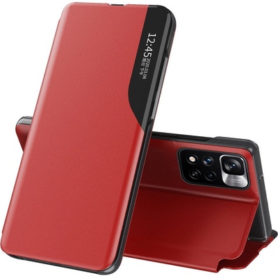 HQWear Елегантен кейс Eco Leather View Case за Poco M4 Pro 5G, Червен (9145576241431)