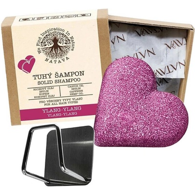 Natava Tuhý šampon Ylang Ylang srdce 95 g
