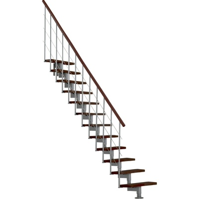 Minka STAIRS Přímé modulové schodiště Style ořech/šedá, 304,2 cm
