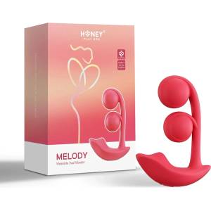  Вибратор за носене, смарт контрол и тройна мощност - Melody Dual Orb (WE-22-984WR)