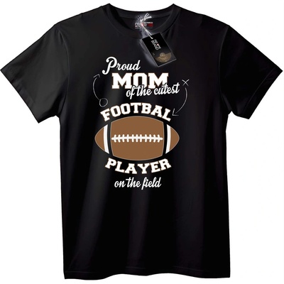 NOONEBRAND Тениска Горда майка на най-сладкия футболист - 7XL, White