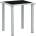 vidaXL 310541 Garden Table Black and Silver 41x41x45 cm Steel and Glass (310541)