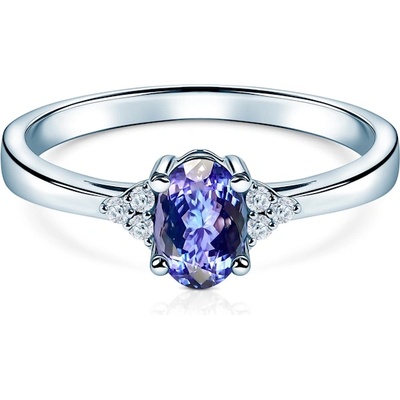 SAVICKI Годежен пръстен Savicki: бяло злато, танзанит, диаманти
