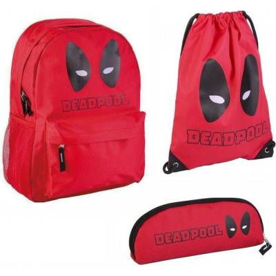 Detský školský plecniak 3v1 Deadpool