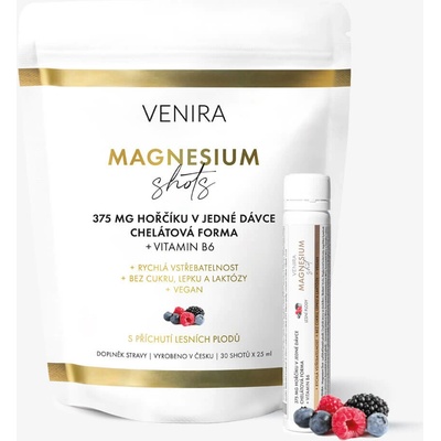 Venira Magnesium Shots lesné plody 30 ampuliek