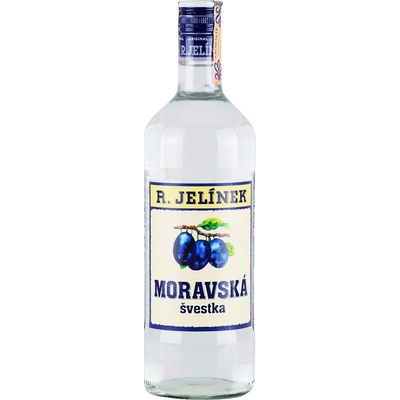 Rudolf Jelínek MORAVSKÁ SLIVKA BIELA 40% 1 l (čistá fľaša)
