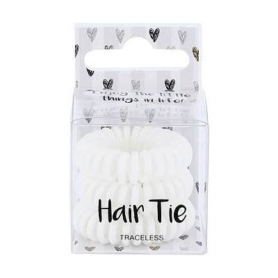 2K Hair Tie spirálovité gumičky do vlasů 3 ks odstín white pro ženy