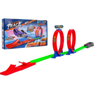 RKToys Autodráha se 2 smyčkami 360° a autíčkem 128 cm