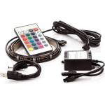 OPTY LED лента 2 бр. , 2x 50 см, към USB, 15 диода, дистанционно управление, 16 цвята, самозалепващи се LED ленти (50DTM)