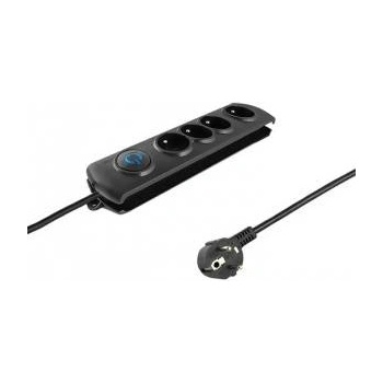 Qoltec Anti-surge strip QOLTEC 2.5M 4-SOCKETS BLACK Modern