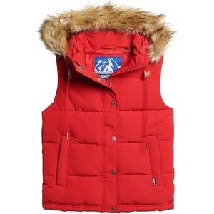 SUPERDRY Потник Superdry Everest Faux Fur vest - Red (Varsity Red)