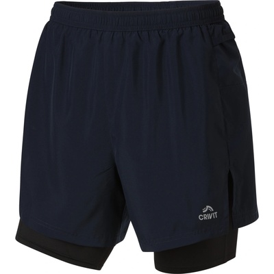 Crivit pánske funkčné bežecké šortky 2 v 1 navy modrá 100391852