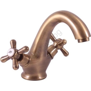 RAV SLEZÁK MK128.0SM - Умивателен смесител MORAVA RETRO 16 см античен месинг (RV0084)