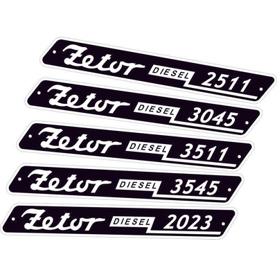 Štítky boční kapoty Zetor 2ks Zetor 2511