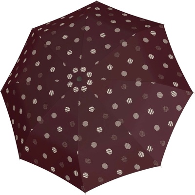 Doppler Fiber Flex AC Timeless Red Dots dámský holový vystřelovací deštník