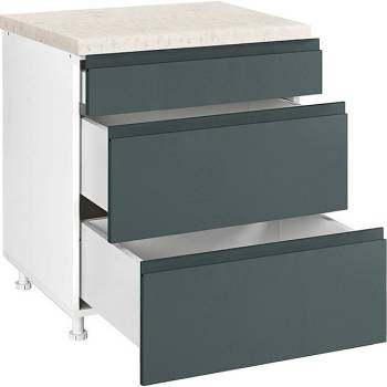 Image 1 of Matis Кухненски шкаф долен с три чекмеджета Aura D80 3F B зелен