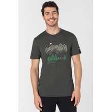 Super natural pánské merino triko Camping Nights Tee Pirate grey Melange/Various