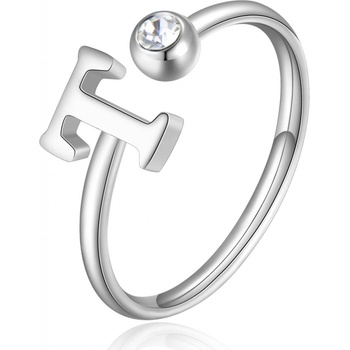 S`Agap? oceľový prsteň T s kryštálom Click SCK190
