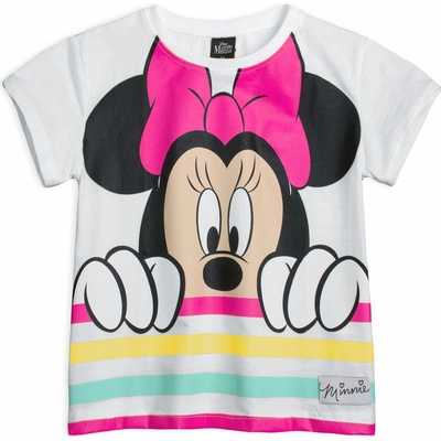 Dievčenské tričko Disney Minnie Look biele