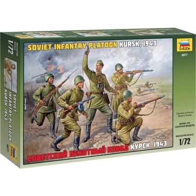 Zvezda figurky sovětská pěchota 2.světová válka Wargames WWII 8077 1:72
