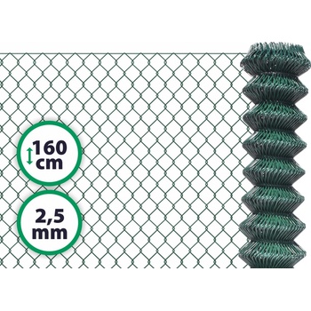 Pletivo poplastované – 160 cm bez ND (2,5 mm; 50x50 mm; PVC; zelené)