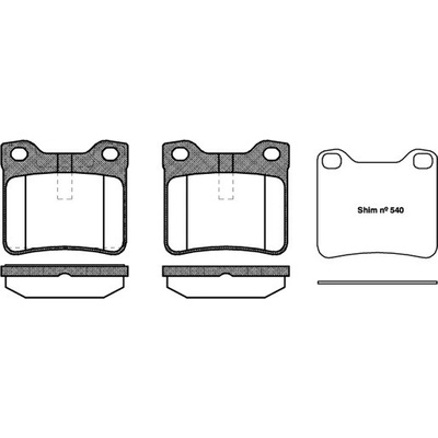 Sada brzdových platničiek kotúčovej brzdy REMSA 0321.10