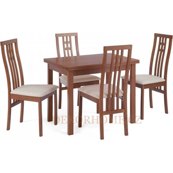 Autronic Jedálenský stôl BT-4723 TR3 + 4 jedálenské stoličky BC-2482 TR3