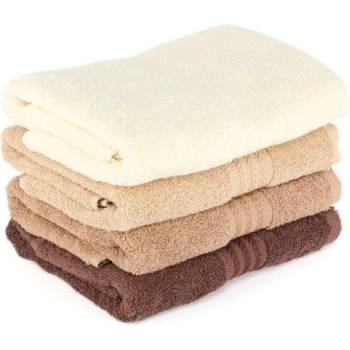 Foutastic Rainbow osuška hnědá béžová 4x osuška 70 x 140 cm