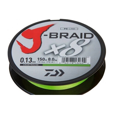 Daiwa šnúra J-Braid 8 Chartreuse 150m 0,10mm 6kg