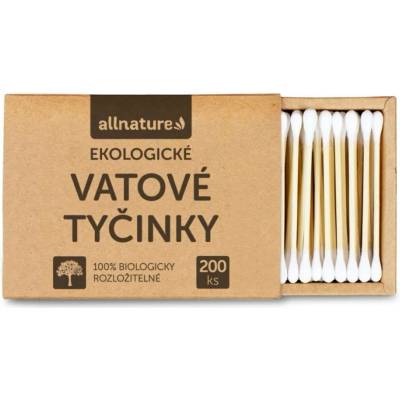 Allnature Ekologické vatové tyčinky 200 ks – Zboží Dáma