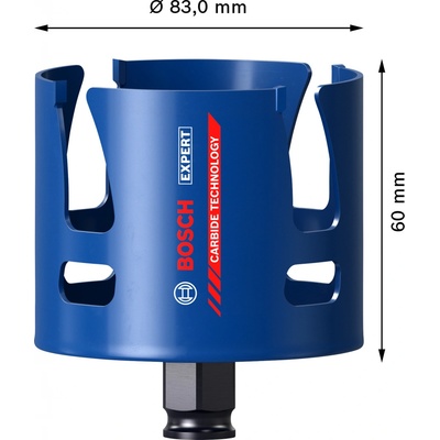 Vrtací korunka - děrovka na stavební materiály Bosch EXPERT Construction Material - 83x60mm (2608900476)