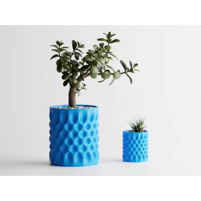 Кашпа Dent 2 Голяма, 131x131xH150mm - Синя