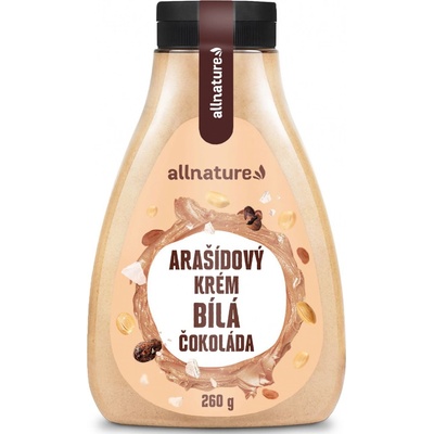 Allnature Arašidový krém s bielou čokoládou 260 g