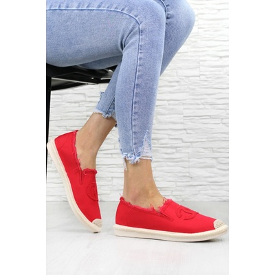 Sport slip on tenisky SJ2061-8R červené – Zboží Dáma