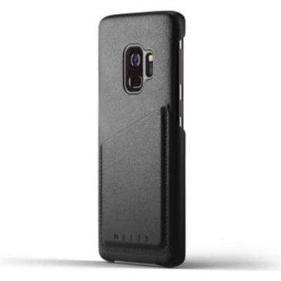 Mujjo Leather Wallet Case - кожен (естествена кожа) кейс с джоб за кредитна карта за Samsung Galaxy S9 (черен)